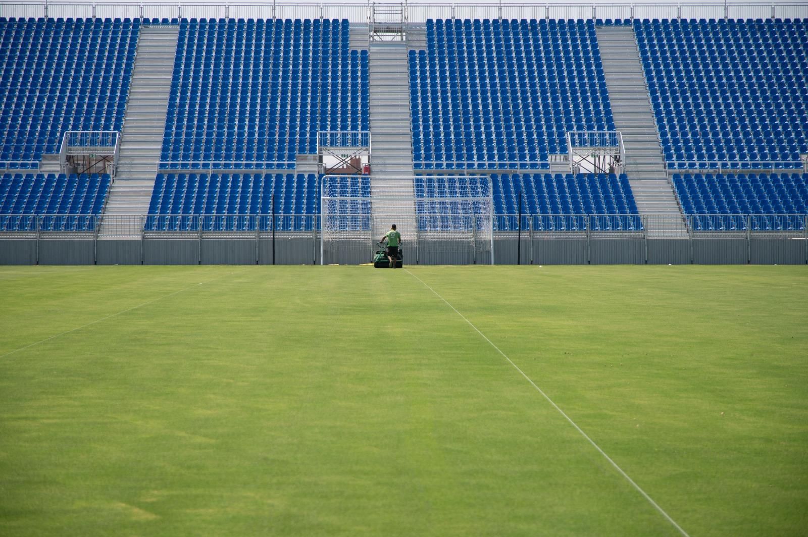 En imágenes | Así está el Ibercaja Estadio a pocos días de su inauguración en un amistoso