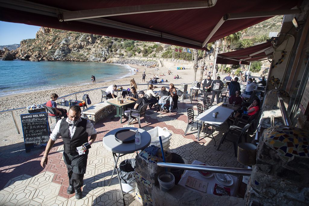 Playa de la Cortina en Navidad