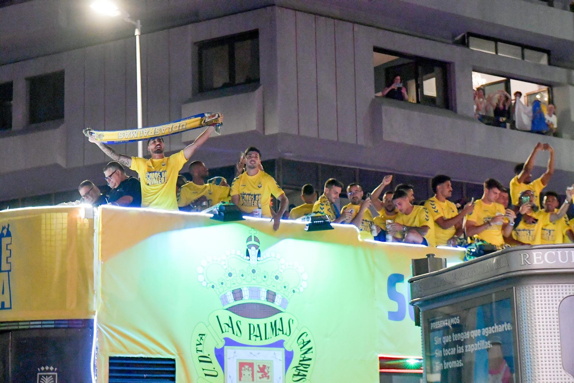 Así fue la celebración por el ascenso de la UD Las Palmas en Mesa y López