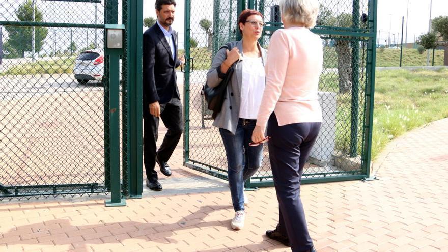Mariano Bergés i Montse Bassa avui a la sortida de la presó de Figueres