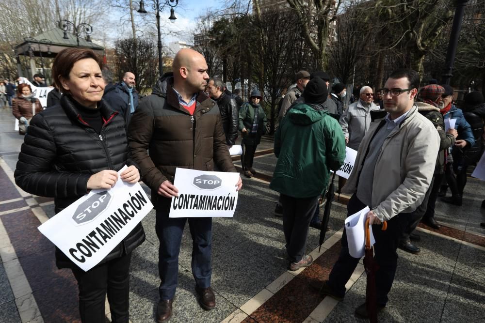 Manifestación en las calles de Gijón contra la contaminación en Asturias