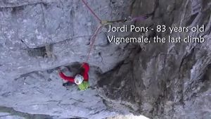 Lescalada de Jordi Pons a la paret nord del Vignemale, Pirineus.