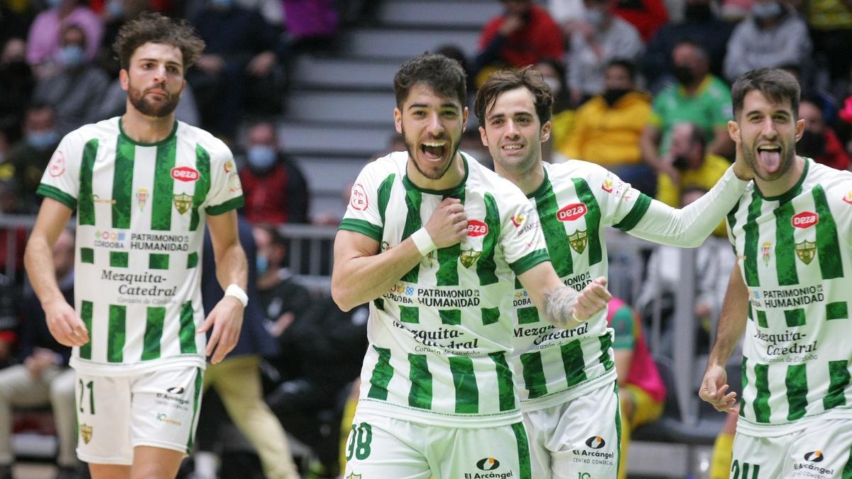 La alegría de Lucas Perin tras marcar su gol ante el Jaén en el Olivo Arena.