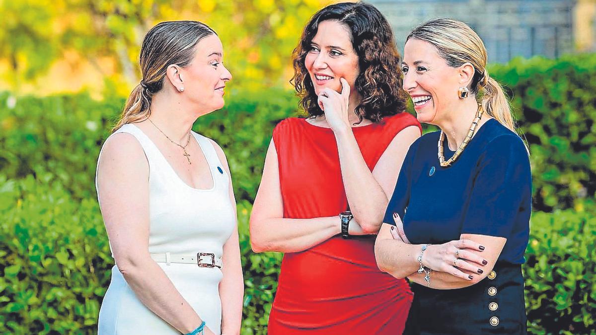 Las baronesas del PP, Marga Prohens y María Guardiola, enmarcan a la auténtica reina de la formación porque gobierna sin necesidad de más ultraderechas, Isabel Díaz Ayuso.