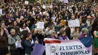Asturias sale a la calle en la gran marcha del 8M en Gijón: "Nos quieren quitar los derechos que nuestras abuelas consiguieron"