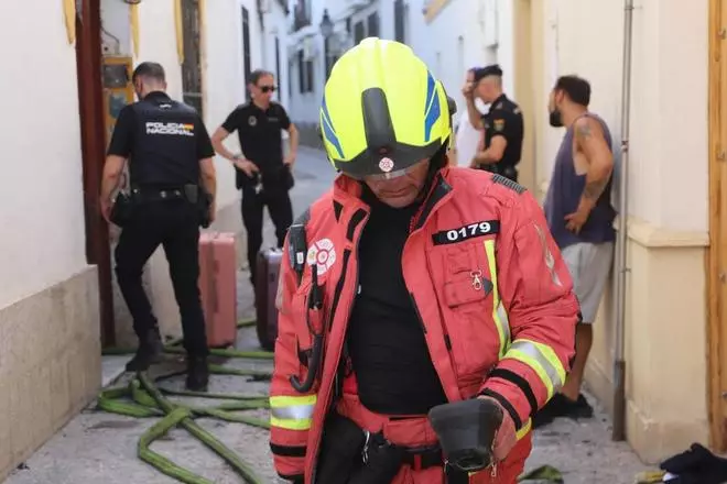 Incendio en una casa ocupada del barrio de San Agustín en Córdoba
