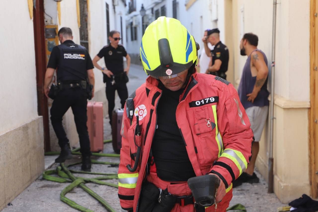 Incendio en una casa ocupada del barrio de San Agustín en Córdoba