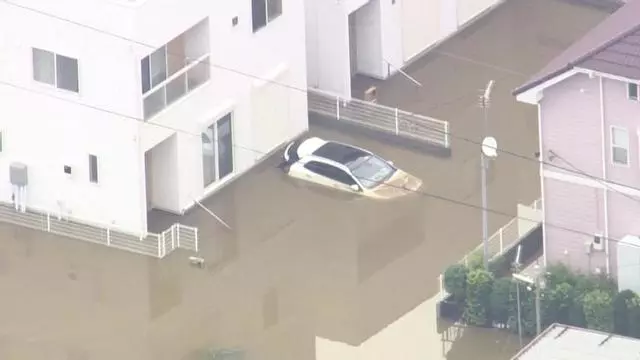 Imágenes aéreas de las graves inundaciones en Japón: ocho muertos y miles de evacuados