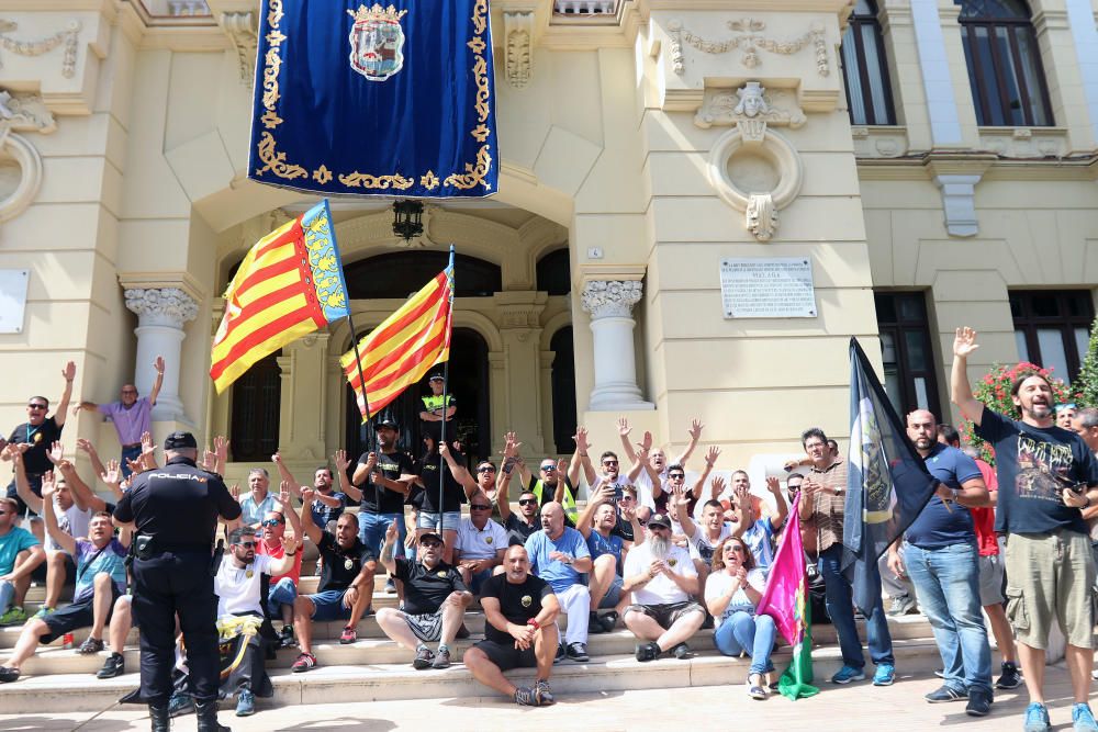 Manifestación de taxistas contra Cabify