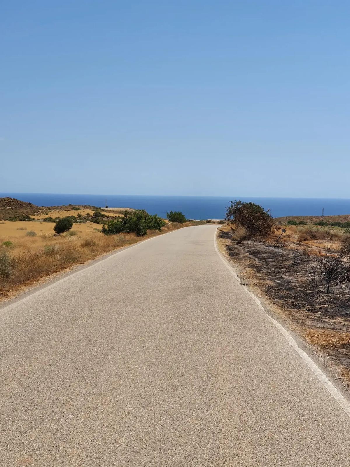 Punto de la ruta de Águilas en el que se puede ver el mar