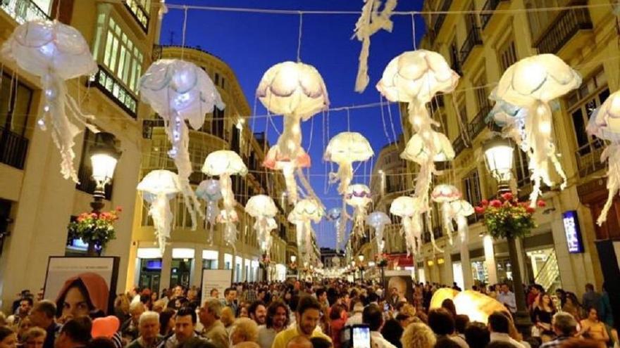 La calle Larios, en una edición anterior de La Noche en Blanco de Málaga.