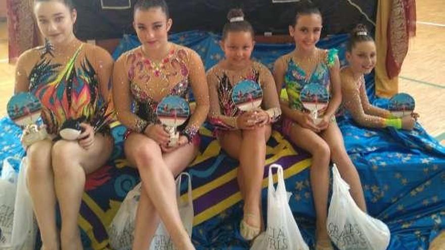 Las gimnastas del Valle de Turón.