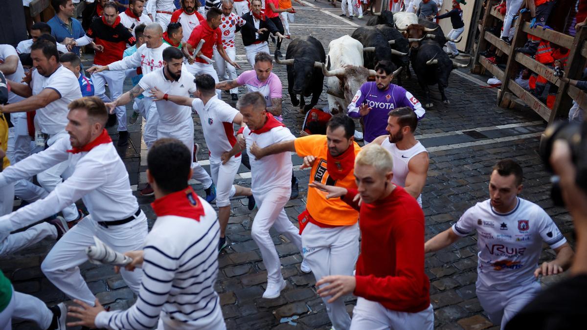 Segundo encierro de los Sanfermines 2022.