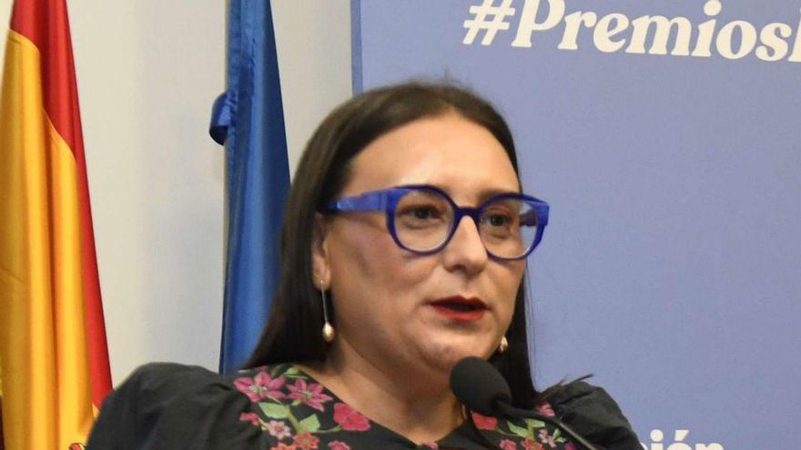 Eva Reverte durante el discurso de Bienvenida.