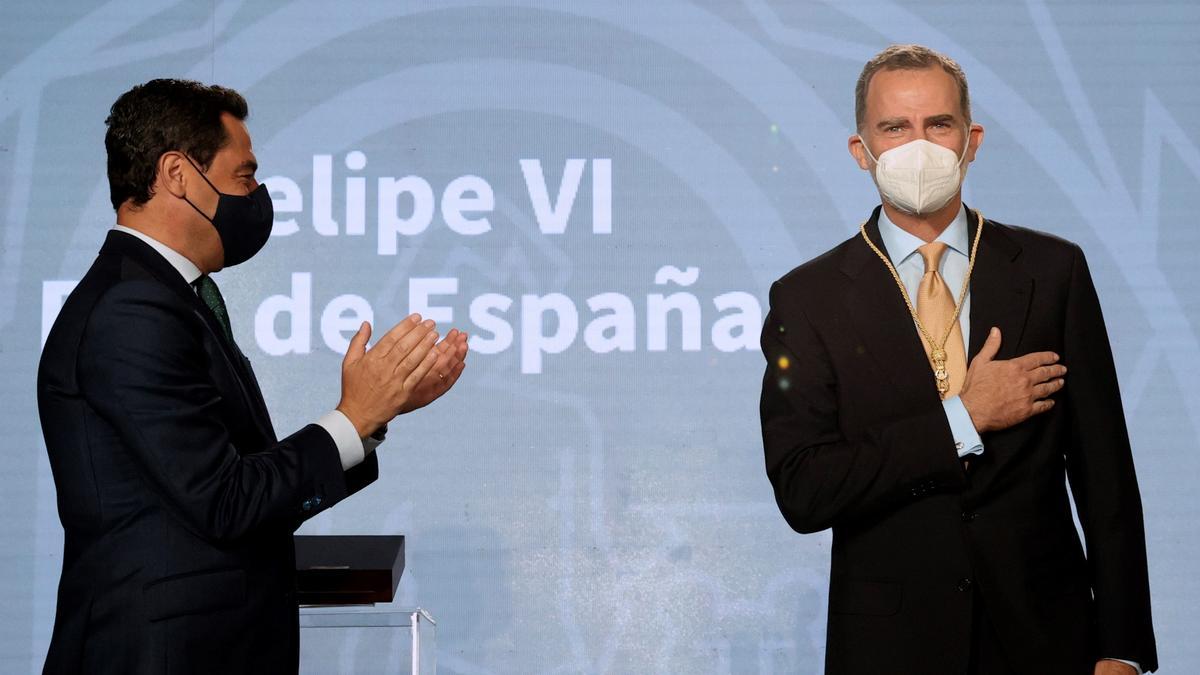 El rey Felipe VI recibe la Medalla de Honor de Andalucía
