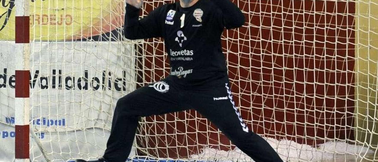 Javi Díaz durante un partido de la pasada temporada en el Recoletas Valladolid. // El Norte de Castilla