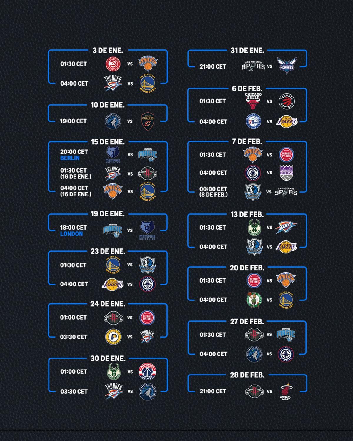 Estos son los partidos disponibles en Prime Video para lo que queda de enero y para el próximo febrero