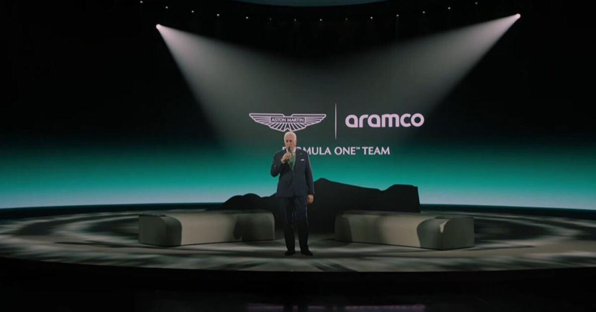 Lawrence Stroll en la presentación del AMR26