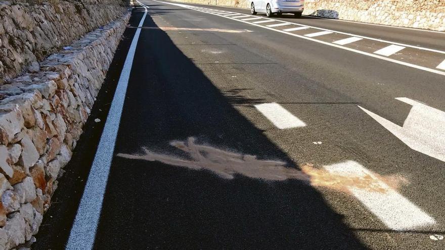 Lugar en el que ayer de madrugada fue arrollado mortalmente un joven peatón de 20 años en la carretera de Llucmajor a s&#039;Estanyol.