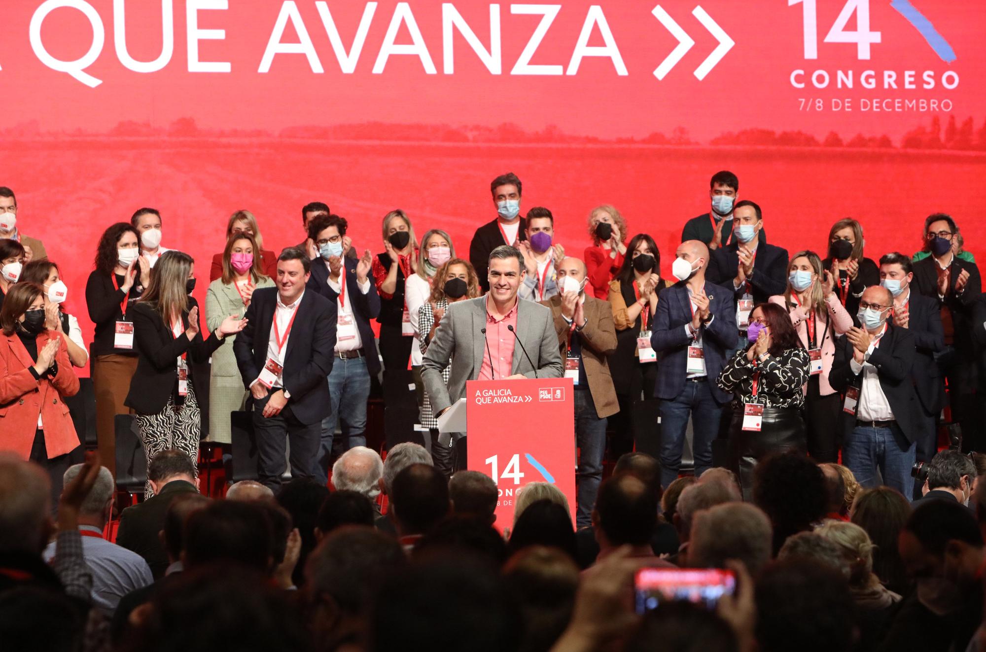 Pedro Sánchez clausura el congreso del PSdeG en Santiago