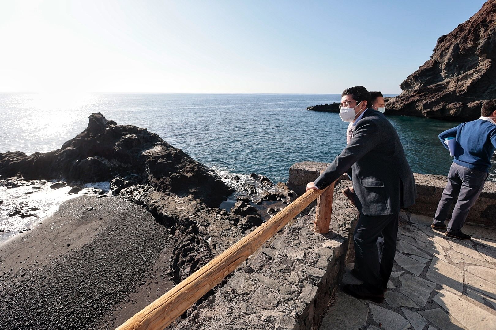 Visita de Pedro Martín a Los Roques de Fasnia