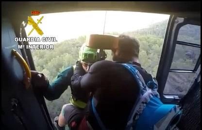 Rescate de un ciclista en el Puig de Galatzó