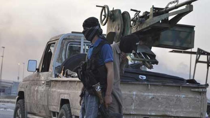 Un soldado del EI, en Mosul.