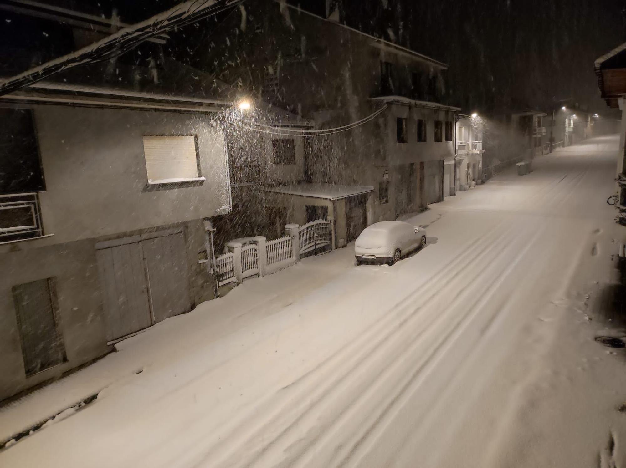 Gran nevada en el concello ourensano de San Xoán de Río