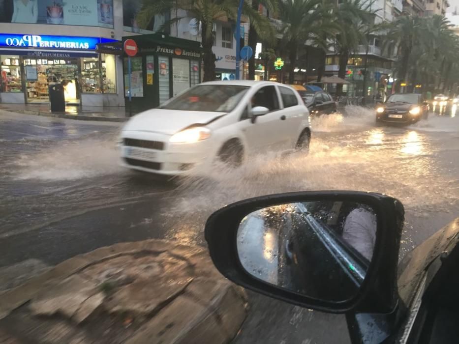 Una fuerte tormenta descarga 13 litros/m2 sobre Alicante en tan solo diez minutos