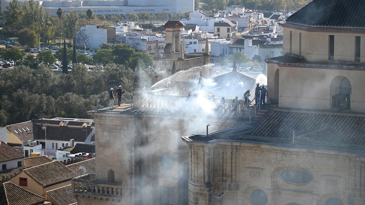 Simulacro de incendio en la Mezquita-Catedral de Córdoba