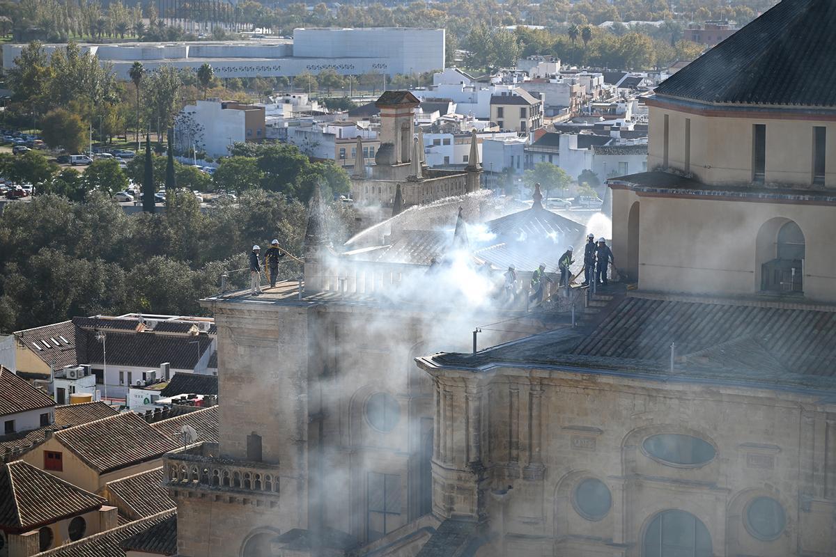 Simulacro de incendio en la Mezquita-Catedral de Córdoba