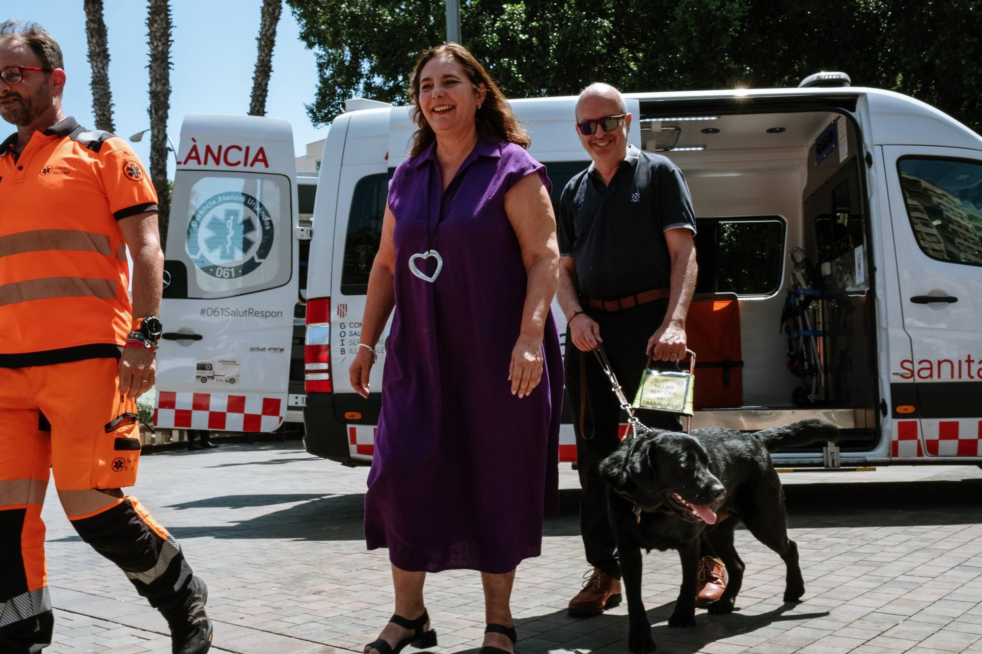 Los perros guía para pacientes con discapacidad ya pueden subir a las ambulancias en Baleares