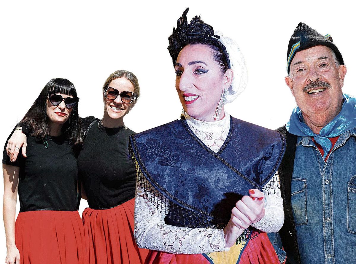 Las amigas Marta Murat y María Becerril, Rossy de Palma y Antonio Carretero.