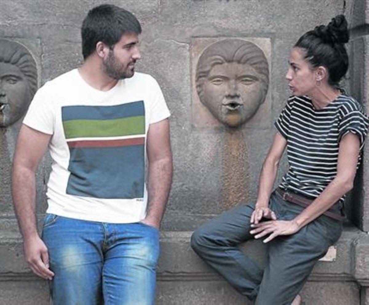 Marc Bertomeui Beatriz Rilova, portaveus dePodem Barcelona. Marc Bertomeui Beatriz Rilova, portaveus dePodem Barcelona.