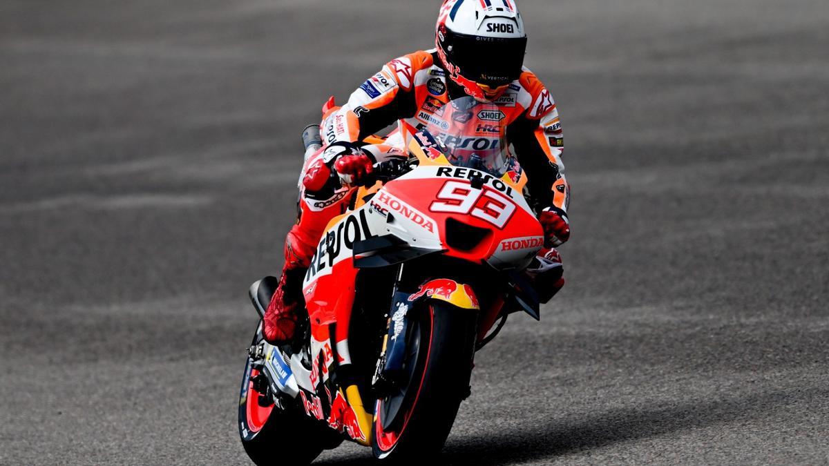 Marc Márquez en el circuito de Sachsenring