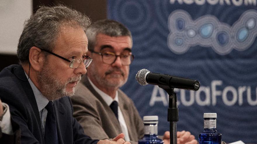 Andrés Sánchez Robayna, derecha, y Francisco Ponce Lang-Lenton.