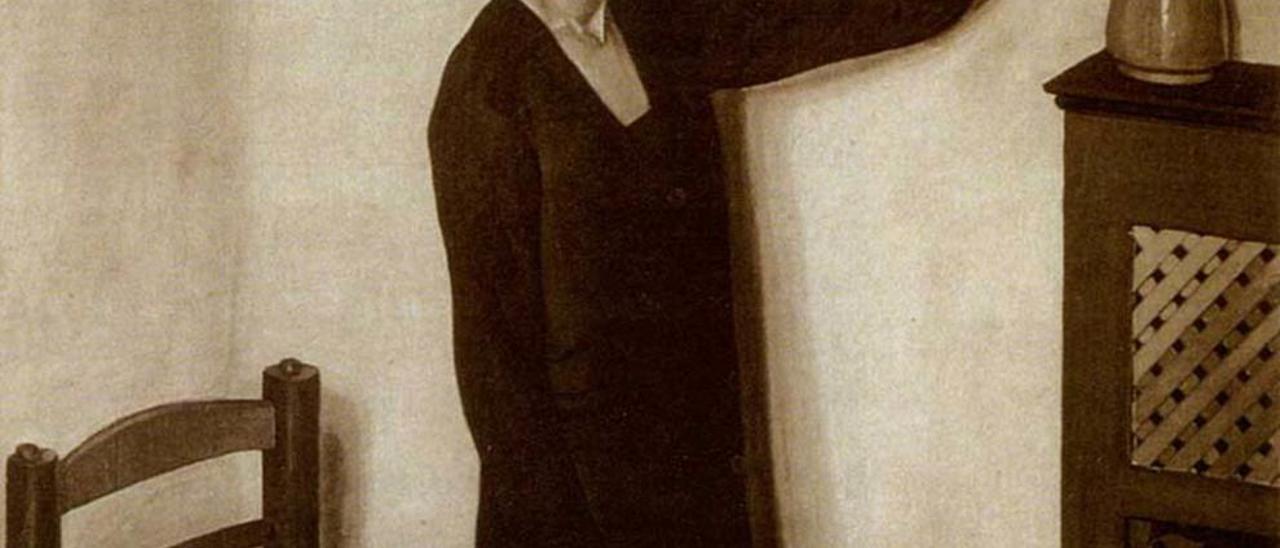 &quot;Retrato íntimo&quot; de su primera esposa, Pilar Serrano (1929), uno de los más innovadores, parcialmente destruido, del que se conserva la cara y la mano
