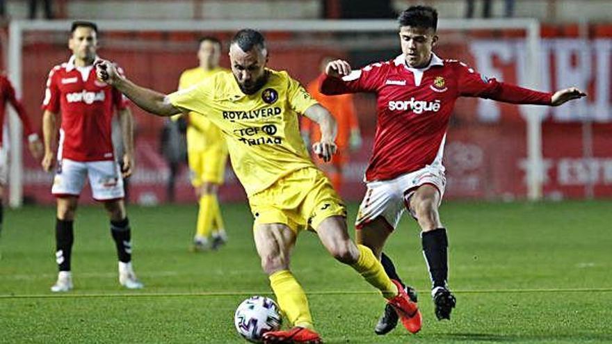 Una acció del partit d&#039;ahir a Tarragona.