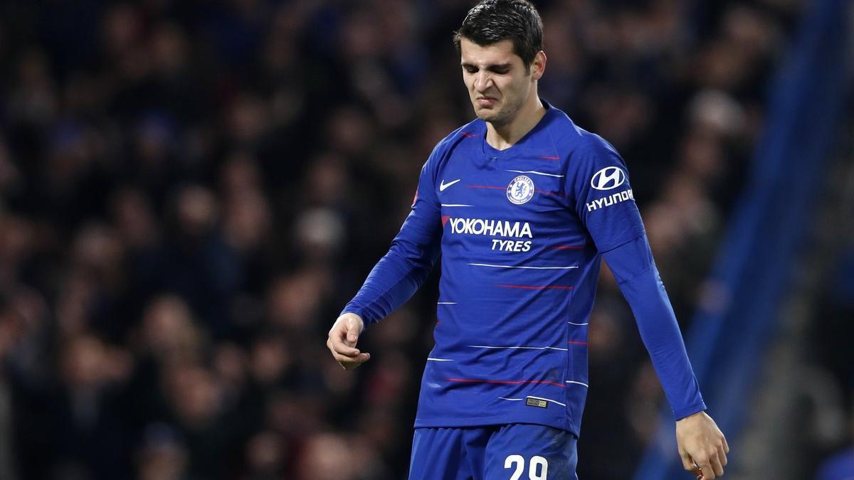 Álvaro Morata, con la camiseta del Chelsea.