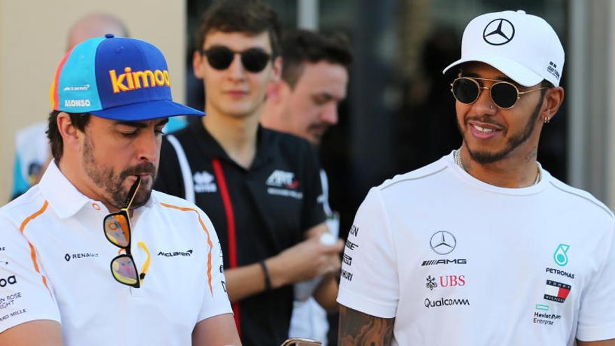 Fernando Alonso, junto a Hamilton en Abu Dabi