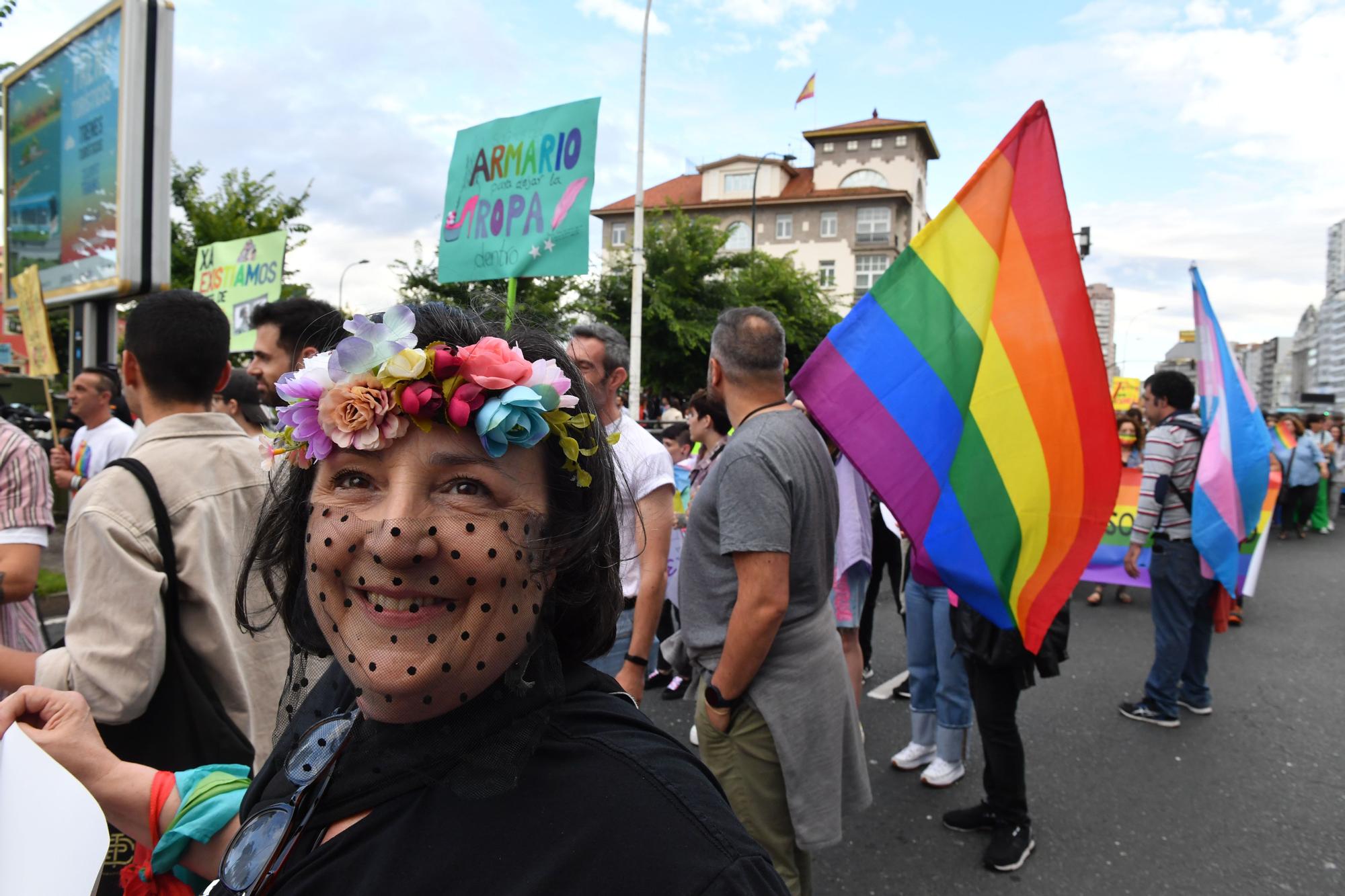 La manifestación del Orgullo LGBT recorre las calles de A Coruña