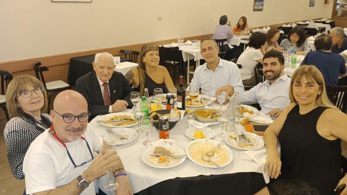 Benito Blanco en un acto, en 2023, en la embajada de España en Buenos Aires.