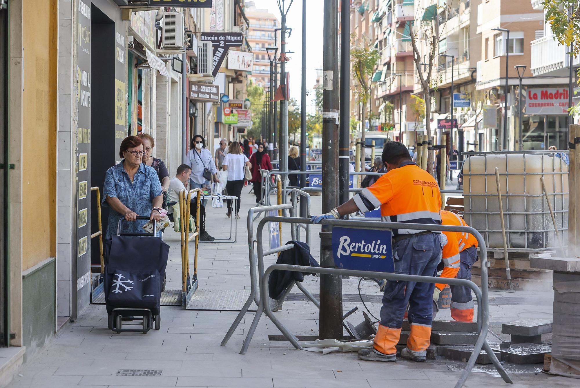 Obras de la calle San Mateo en Carolinas