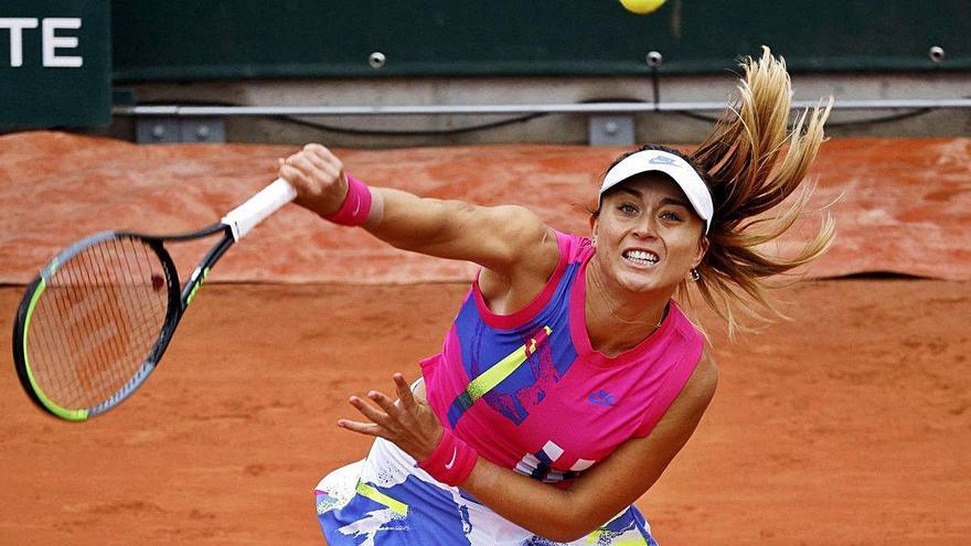 Paula Badosa, en el partit d&#039;ahir a París contra l&#039;alemanya Laura Siegemund.