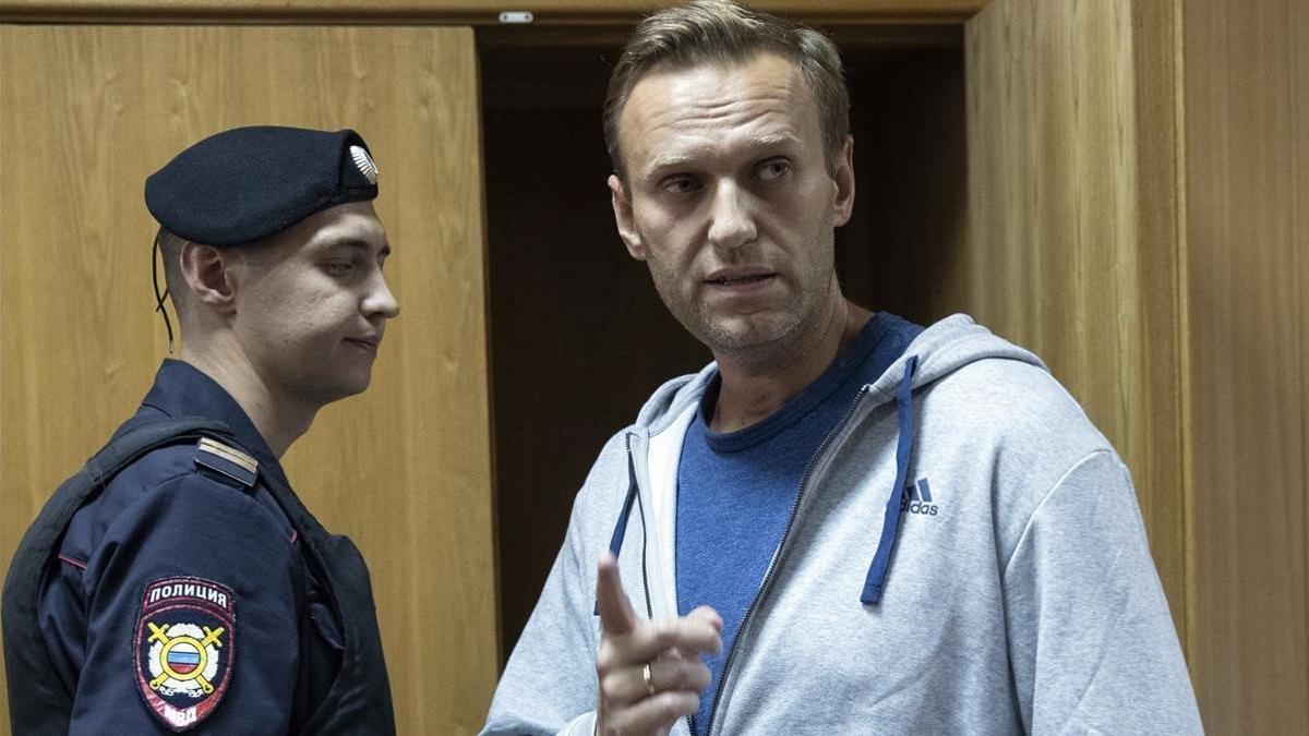 Alekséi Navalni, en una comparecencia judicial en Moscú en agosto del 2018.