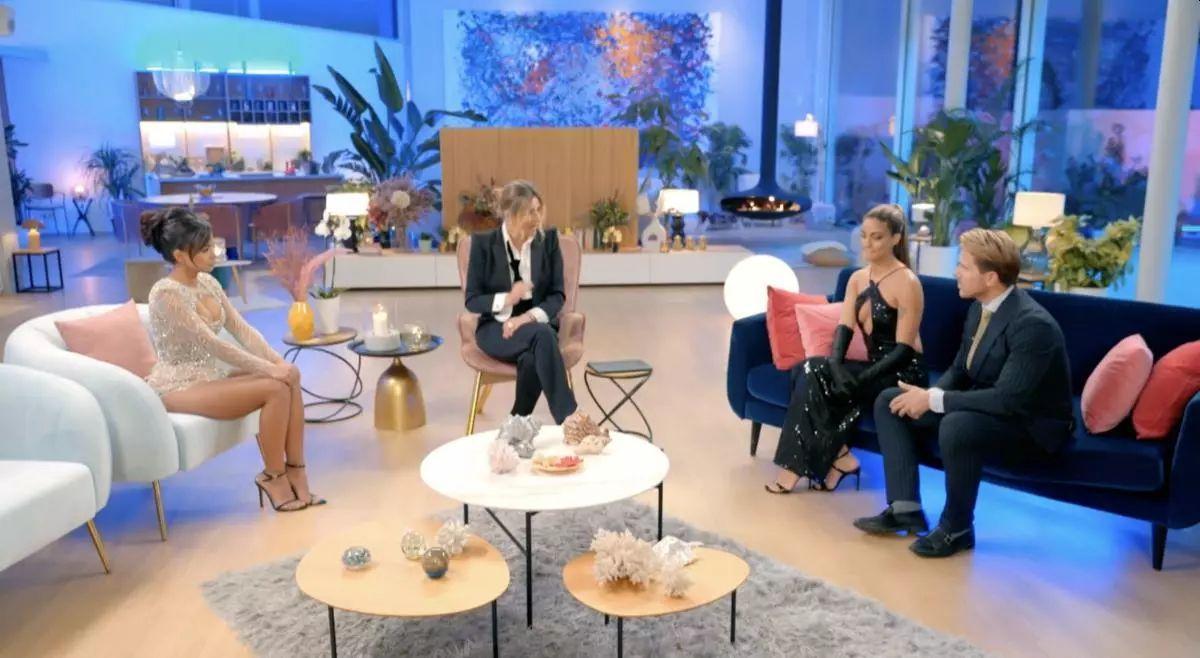 Sthefany, Tadeo y Mayeli en el reencuentro de 'La Isla de las Tentaciones'.