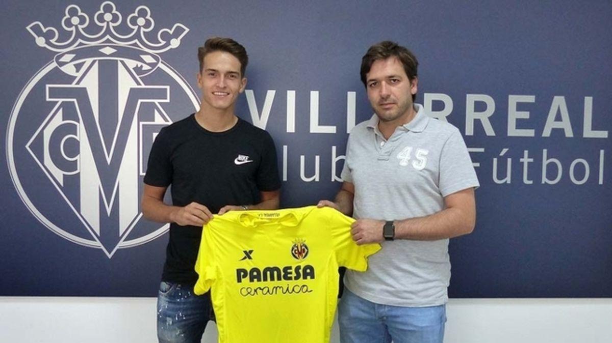 Denis Suárez y Roig Negueroles en la presentación del primero como jugador del Villarreal