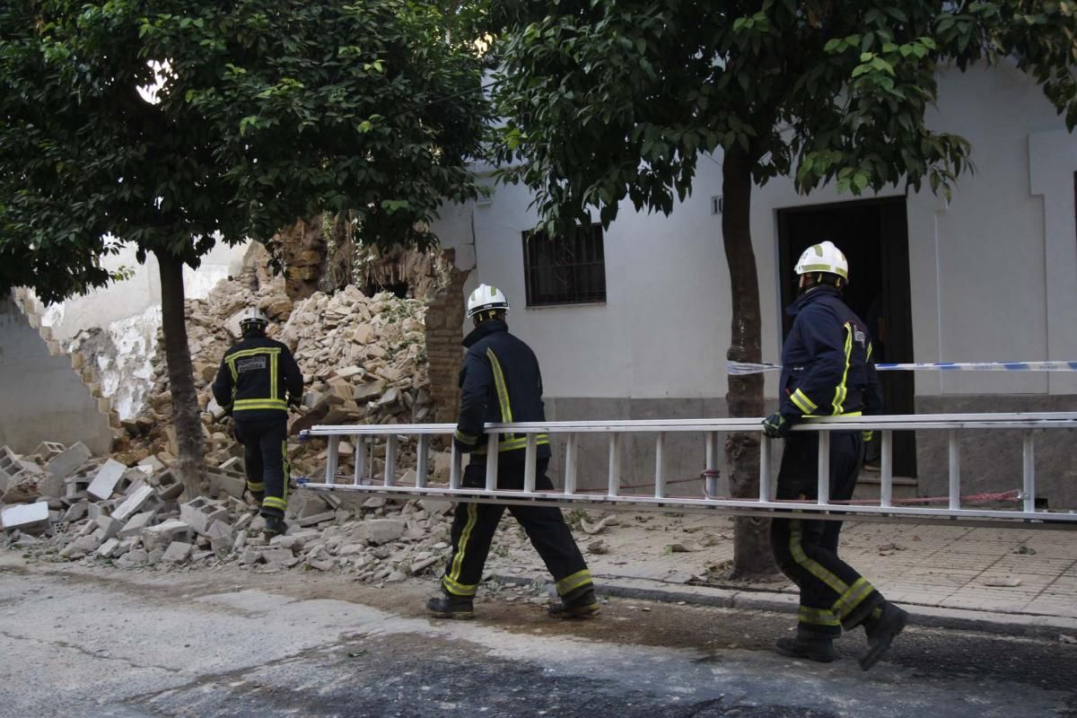 Derrumbe en la calle San Fernando