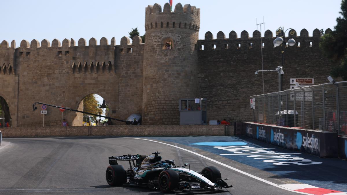 F1 AZERBAIYÁN | Russell y Mercedes mandan en Bakú, con nuevo drama de Alonso