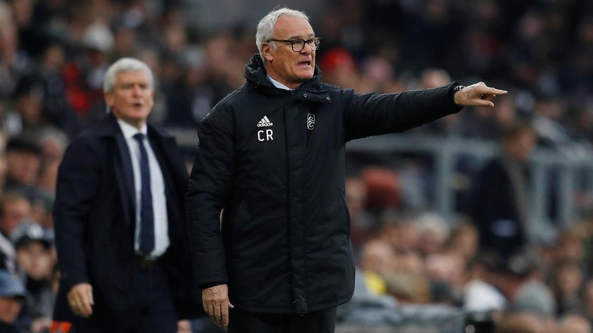 Claudio Ranieri, en su debut como técnico del Fulham.